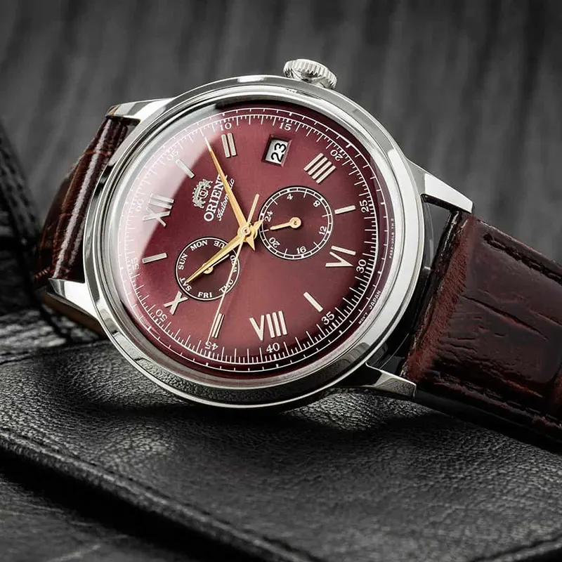 Orient Bambino Version 8 Burgundy Dial Men's Watch| RA-AK0705R